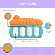 Karma Solutions Genie's Toy Bus Baby Piano Gym Mat with Hanging Rattles