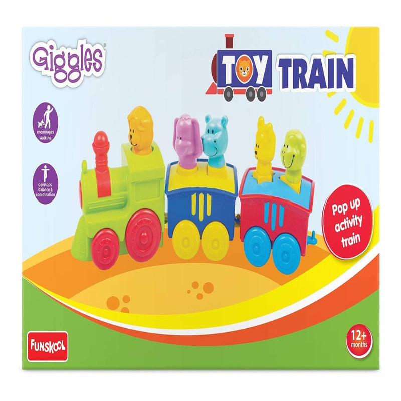 Giggles 2 In 1 Colourful Animal Pull Along Toy Train
