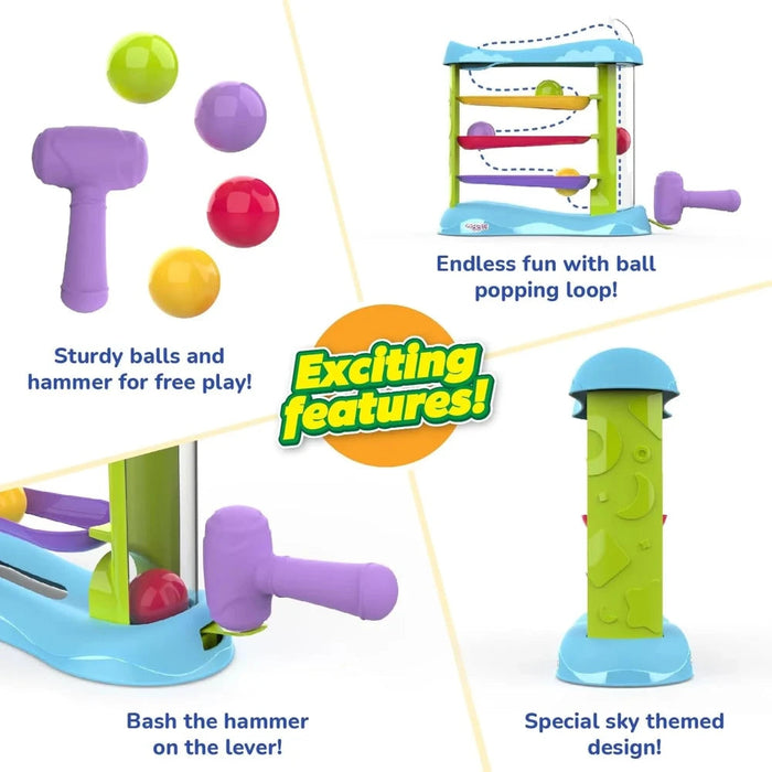 Giggles Bash & Pop Slide Tower-Learning & Education-Funskool-Toycra