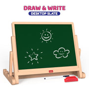 Giggles Draw N Write Desktop Slate, 4 in 1 Double Sided Board