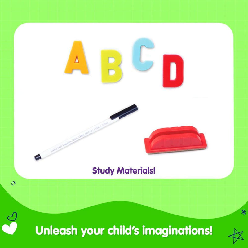 Giggles Draw N Write Desktop Slate, 4 in 1 Double Sided Board