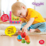 Giggles Funskool Plastic Eggs Nesting Toy With A Chick-Learning & Education-Funskool-Toycra