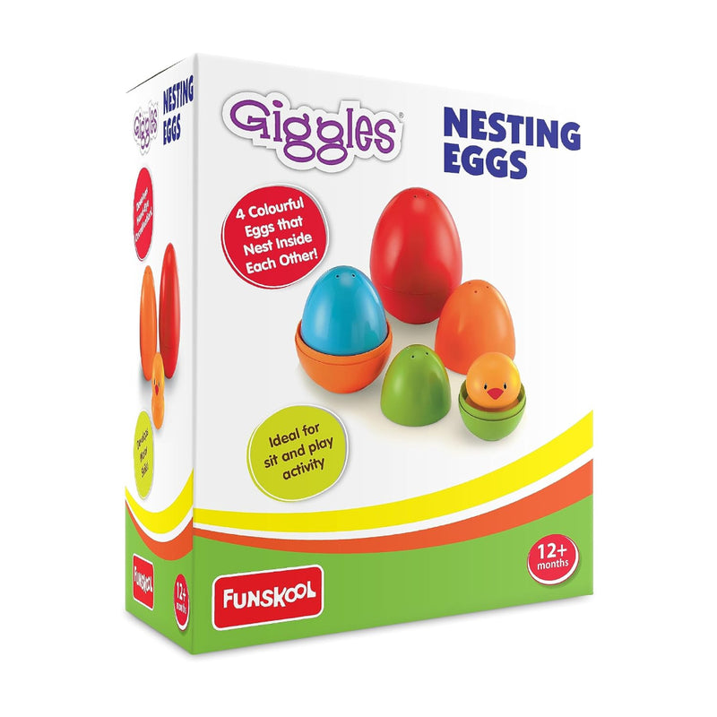 Giggles Funskool Plastic Eggs Nesting Toy With A Chick-Learning & Education-Funskool-Toycra