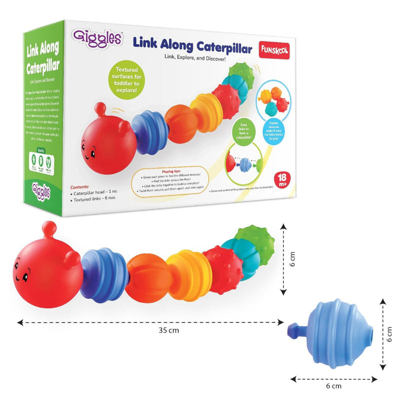 Giggles Link Along Caterpillar, Multi Color
