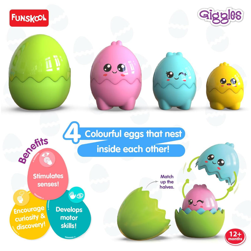 Giggles Nesting Eggs Hatch N Hide-Active Play-Funskool-Toycra