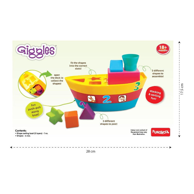 Giggles Stack A Boat 2 In 1 Pull Along Toy