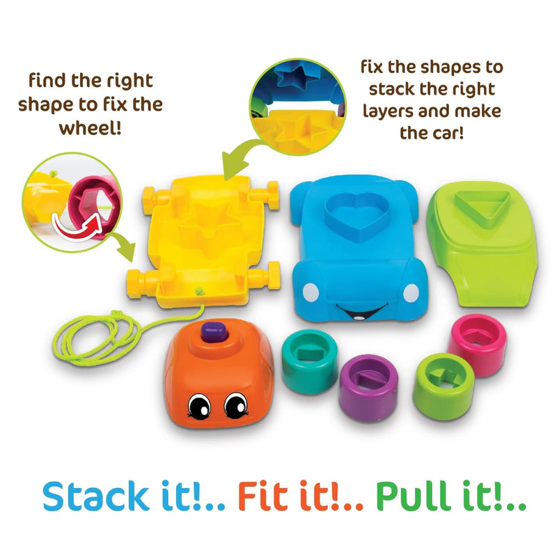Giggles Stack A Car, 2 in 1 Pull Along Toy