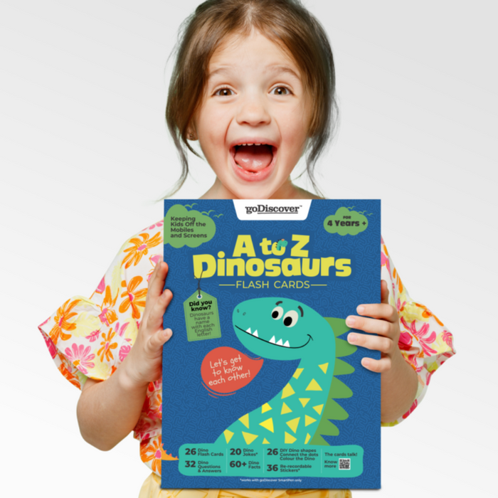 GoDiscover A to Z Dinosaur Flash Cards-Flash Cards-GoDiscover-Toycra