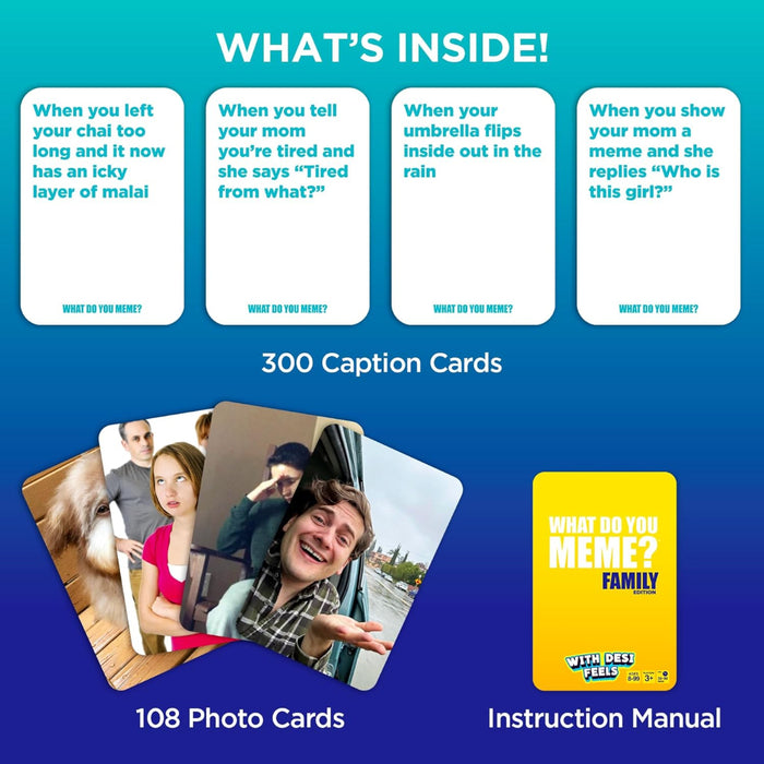 Gouda Games What Do You Meme? Family Edition (With Desi Feels)-Family Games-Gouda Games-Toycra