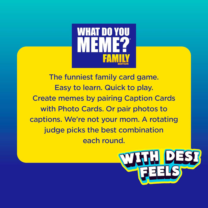 Gouda Games What Do You Meme? Family Edition (With Desi Feels)-Family Games-Gouda Games-Toycra