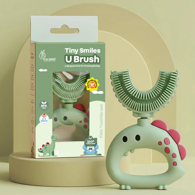 R For Rabbit Tiny Smiles U Kids Toothbrush - Green