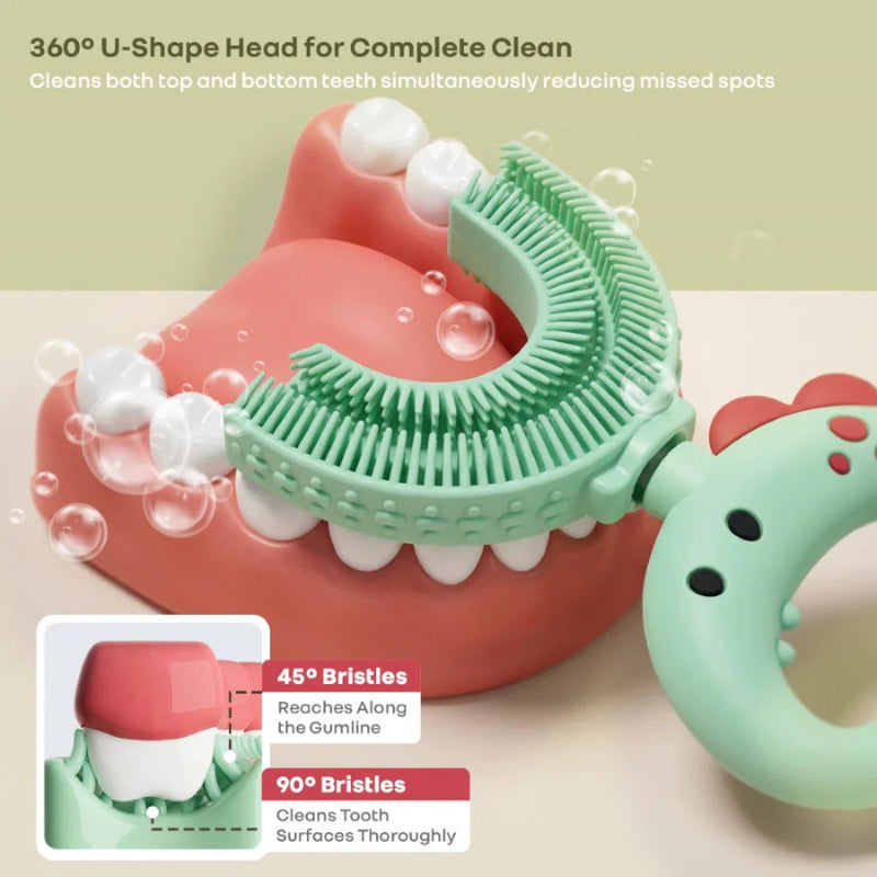 R For Rabbit Tiny Smiles U Kids Toothbrush - Green