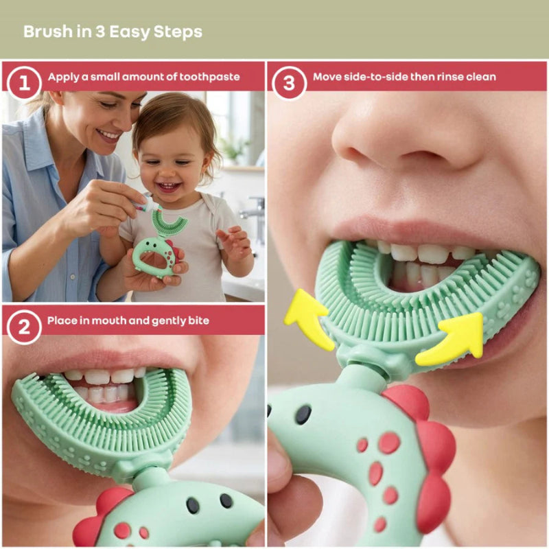 R For Rabbit Tiny Smiles U Kids Toothbrush - Green