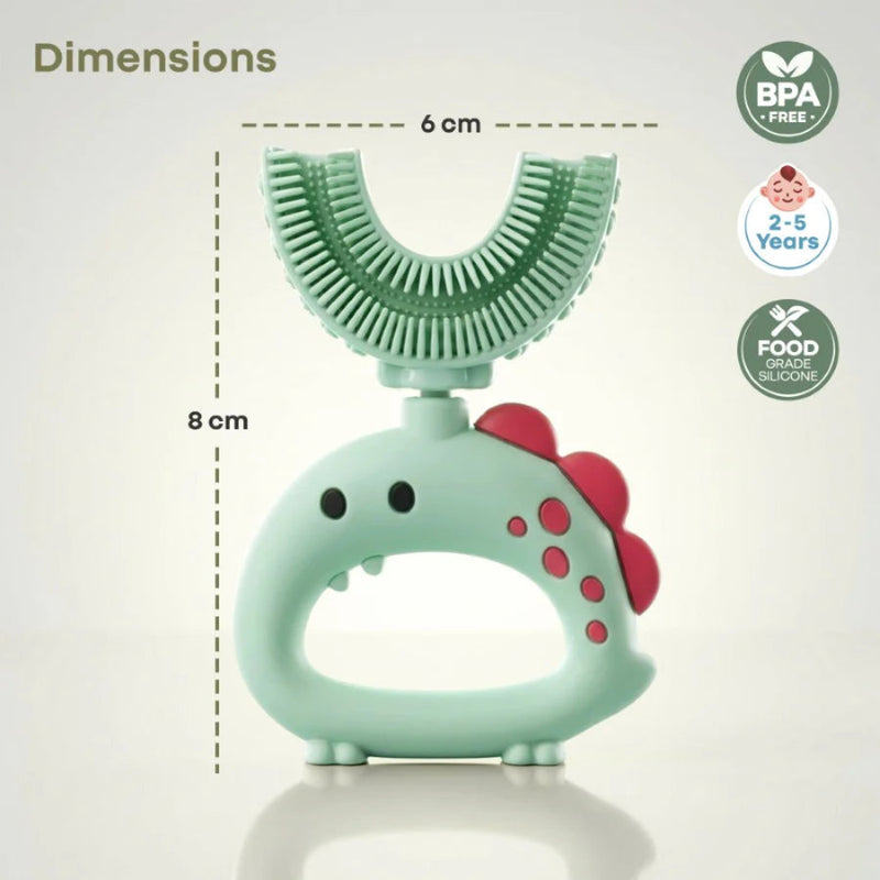 R For Rabbit Tiny Smiles U Kids Toothbrush - Green