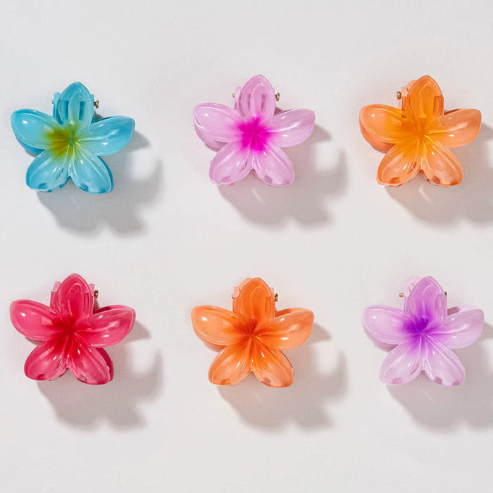 Hairdramaco Flower Hair Claw Clips With Pouch - Set Of 6 Multicolour-Fashion accessory-Hairdramaco-Toycra