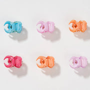 Hairdramaco Flower Hair Claw Clips With Pouch - Set Of 6 Multicolour