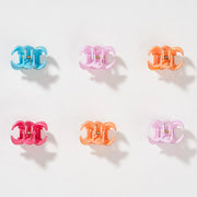 Hairdramaco Flower Hair Claw Clips With Pouch - Set Of 6 Multicolour