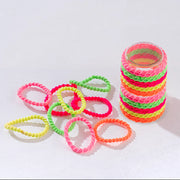 Hairdramaco Rainbow Gift Set With Hair Bows And Hair Ties With Pouch