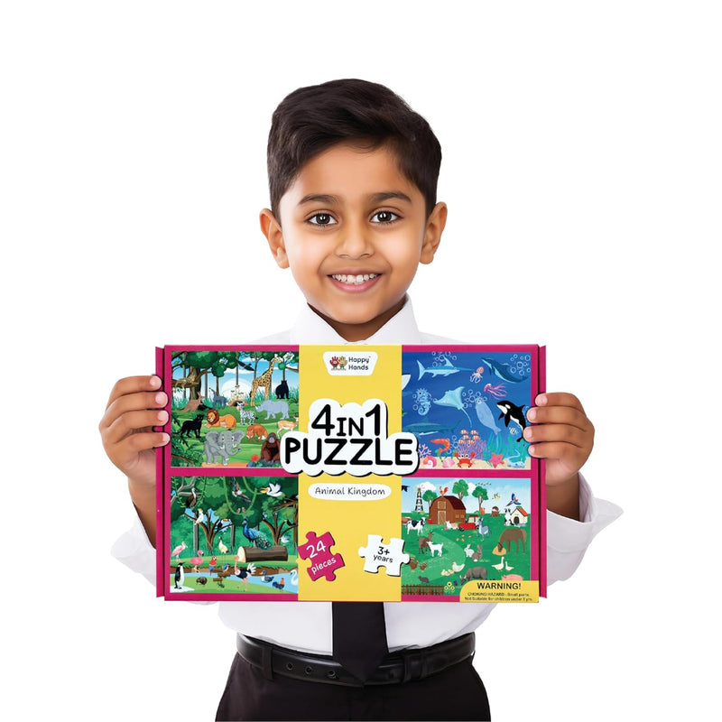 Happy Hands 4 In 1 Puzzle (4 X 24 Pieces Puzzle)