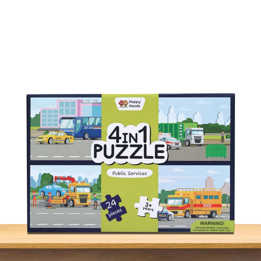 Happy Hands 4 In 1 Puzzle (4 X 24 Pieces Puzzle)