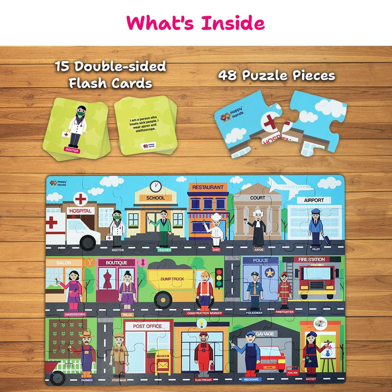 Happy Hands Jigsaw Jumble - Community Helpers