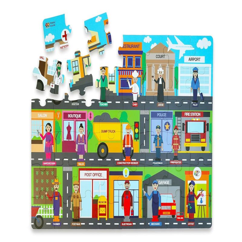 Happy Hands Jigsaw Jumble - Community Helpers