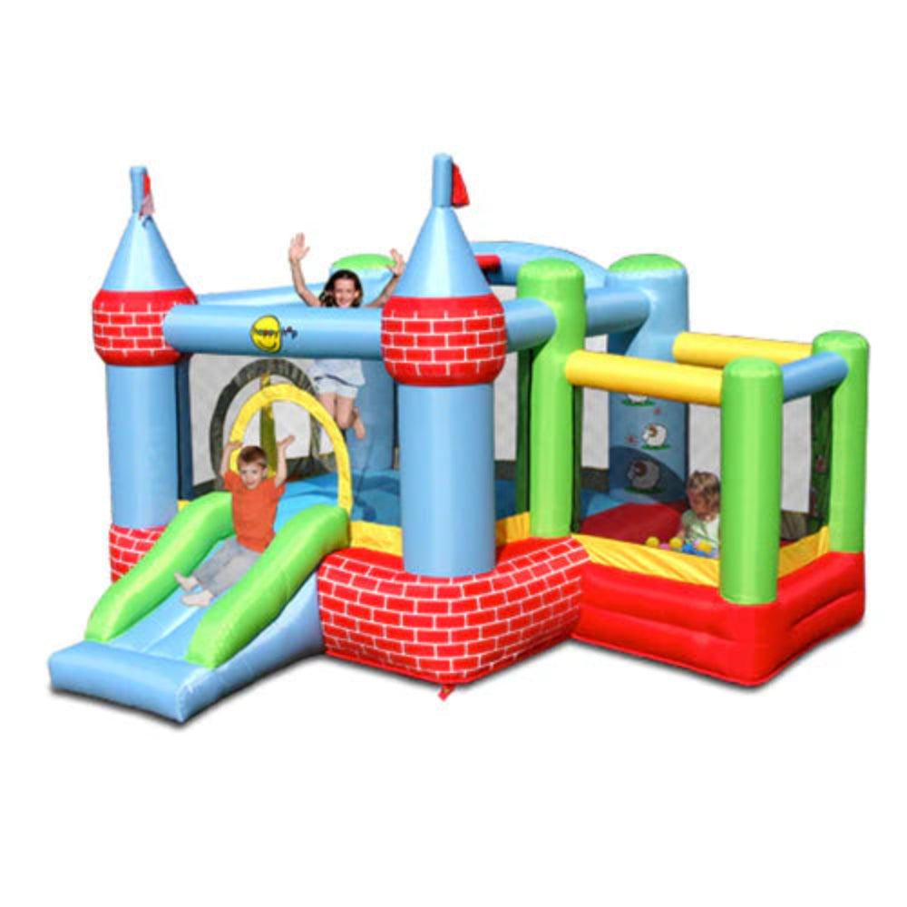Happy Hop Castle Bouncer With Farmyard Ballpit