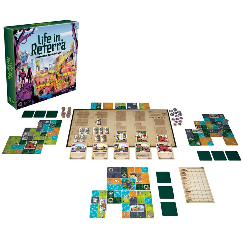 Hasbro Life in Reterra Board Game, Tile Laying Strategy Game