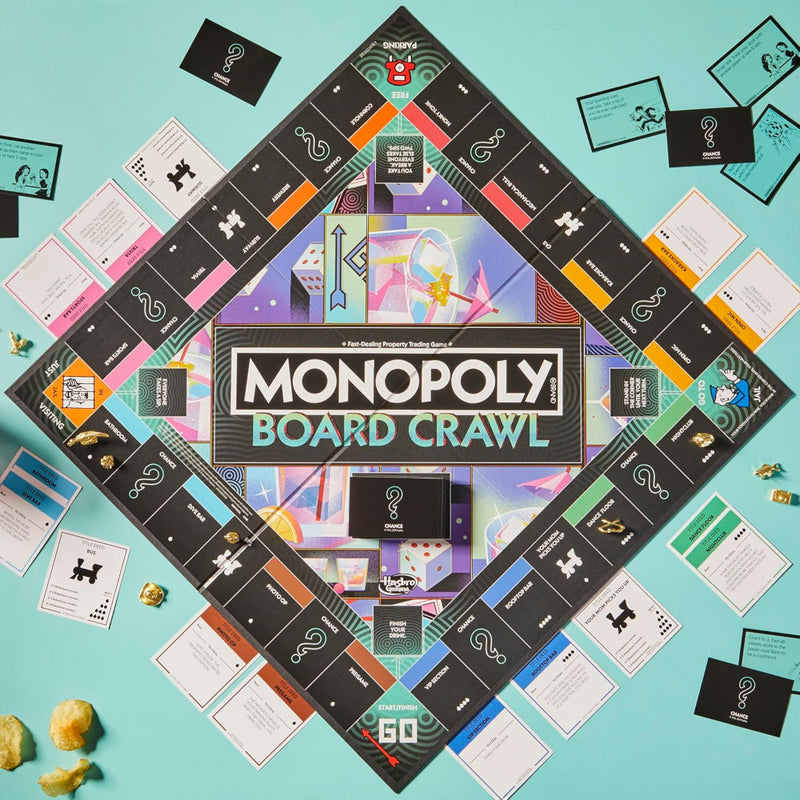 Hasbro Monopoly Board Crawl Party Game, Official Monopoly Drinking Game for Adults
