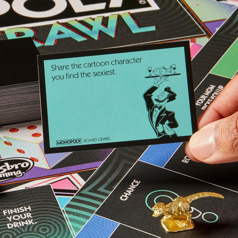 Hasbro Monopoly Board Crawl Party Game, Official Monopoly Drinking Game for Adults