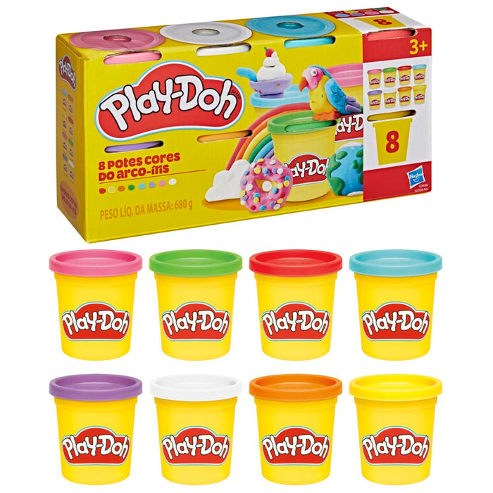 Hasbro Play-Doh 8 Pack Rainbow Colors-Arts & Crafts-Hasbro-Toycra