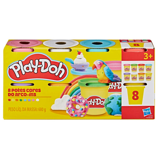 Hasbro Play-Doh 8 Pack Rainbow Colors-Arts & Crafts-Hasbro-Toycra
