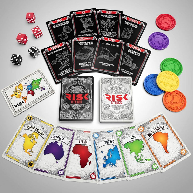 Hasbro Risk Strike Cards and Dice Game