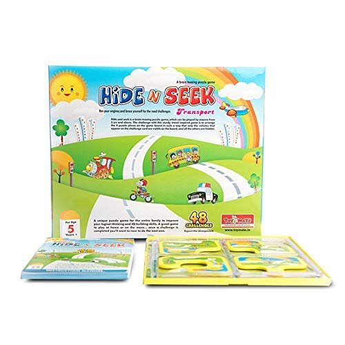 Hide N Seek Transport A Puzzle Board Game | 48 Smart Challenges for Kids (Ages 5+)-simple-Toymate-Toycra