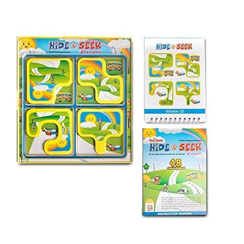 Hide N Seek Transport A Puzzle Board Game | 48 Smart Challenges for Kids (Ages 5+)-simple-Toymate-Toycra
