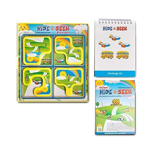 Hide N Seek Transport A Puzzle Board Game | 48 Smart Challenges for Kids (Ages 5+)-simple-Toymate-Toycra