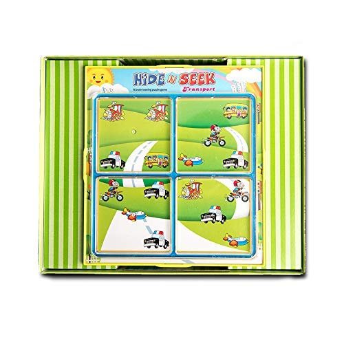 Hide N Seek Transport A Puzzle Board Game | 48 Smart Challenges for Kids (Ages 5+)-simple-Toymate-Toycra