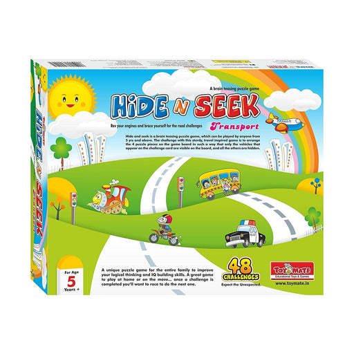 Hide N Seek Transport A Puzzle Board Game | 48 Smart Challenges for Kids (Ages 5+)-simple-Toymate-Toycra