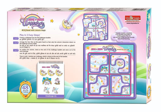 Hide N Seek Unicorn - A 48 Puzzle Challenge Brain Teasing Game for Boys and Girls-simple-Toymate-Toycra
