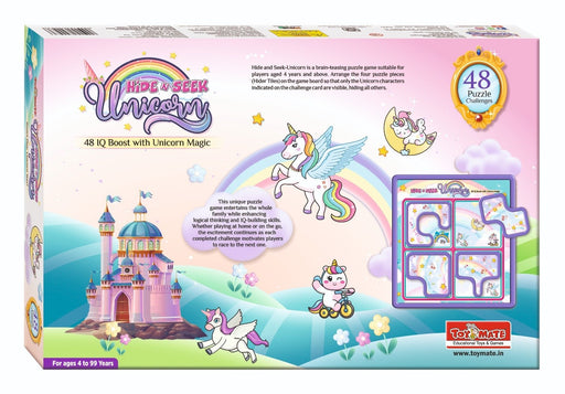 Hide N Seek Unicorn - A 48 Puzzle Challenge Brain Teasing Game for Boys and Girls-simple-Toymate-Toycra