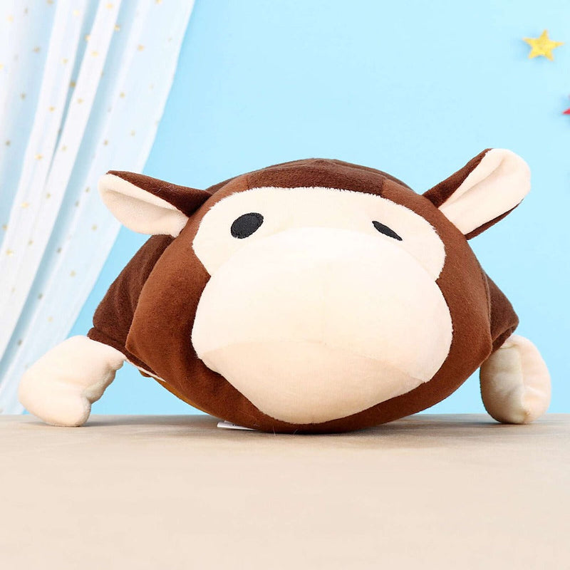 Hilife Flippo Plushies Reversible Monkey & Bull Soft Toy Brown - 40 cm