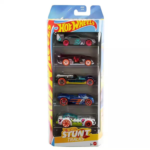 Hot Wheel Pack of 5- Set of 4 Combo Pack- (Cyber Noir, Hw Motor Show, X-Raycers , Stunt Tracks )-Vehicles-Hot Wheels-Toycra