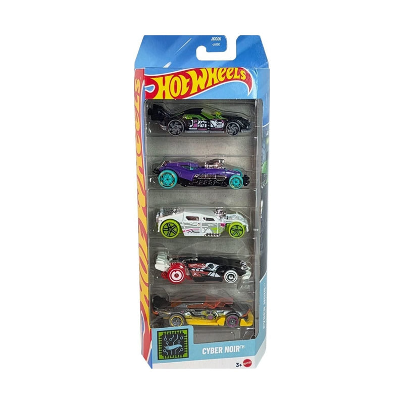 Hot Wheel Pack of 5- Set of 4 Combo Pack- (Cyber Noir, Hw Motor Show, X-Raycers , Stunt Tracks )-Vehicles-Hot Wheels-Toycra