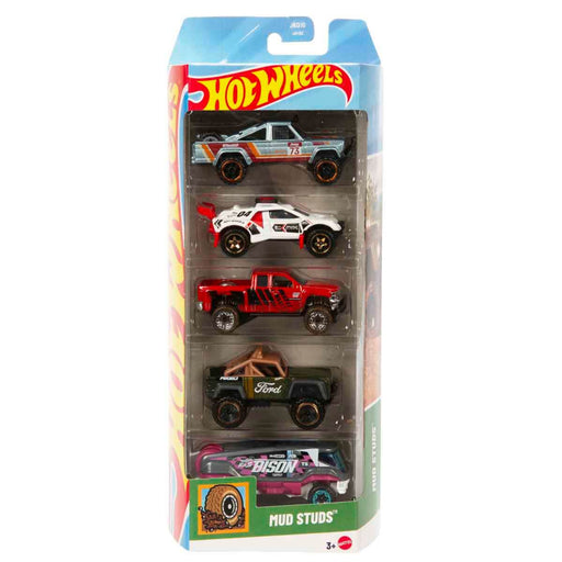 Hot Wheel Pack of 5- Set of 4 Combo Pack - ( Fast & Furious,Priority Patrol, Mud Studs, HW Torque)