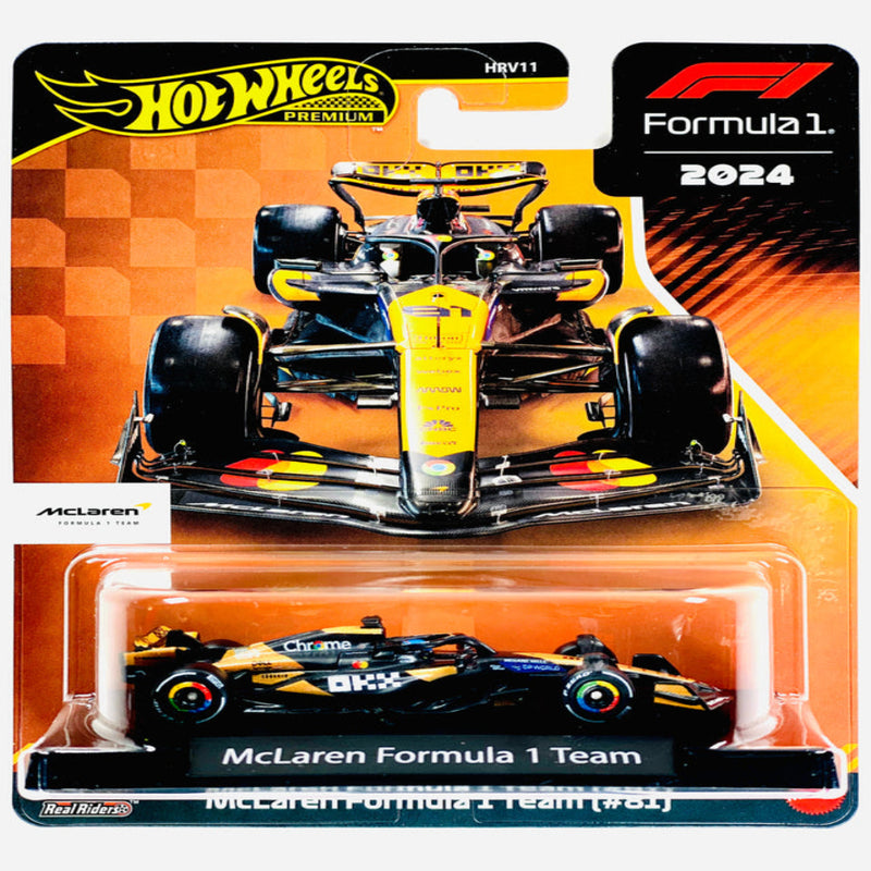 Hot Wheels 1:64 Scale Premium Die-Cast Formula 1 Collectible Race Car - Set of 8
