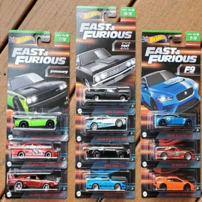 Hot Wheels 2023 Fast Furious Set of 10 Cars