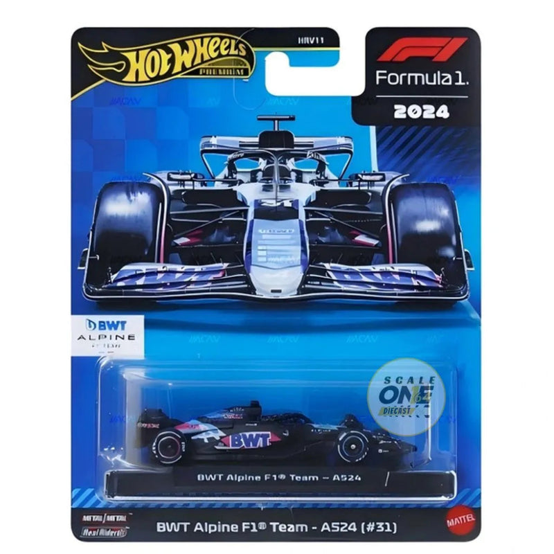 Hot Wheels 2025 1:64 Scale Premium Die-Cast Formula 1 Collectible Race Car - Set of 6