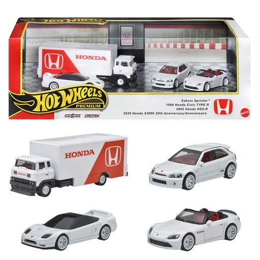 Hot Wheels 2025 Premium Honda Type-R Heritage Vehicle Multipack Toys 3 cars and 1 transporter Set-Vehicles-Hot Wheels-Toycra