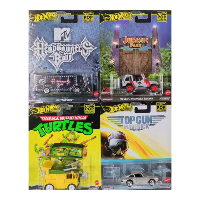 Hot Wheels 2025 Premium Pop Culture Vehicles Set of 4-Vehicles-Hot Wheels-Toycra