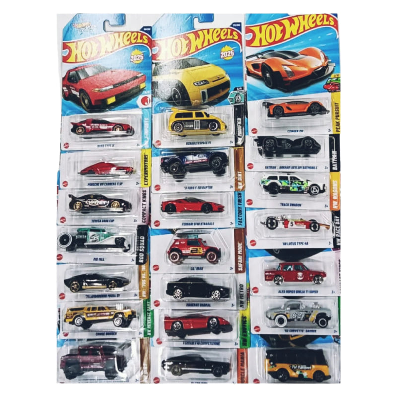 Hot Wheels 2025 Set of 21 Cars ( K Case)